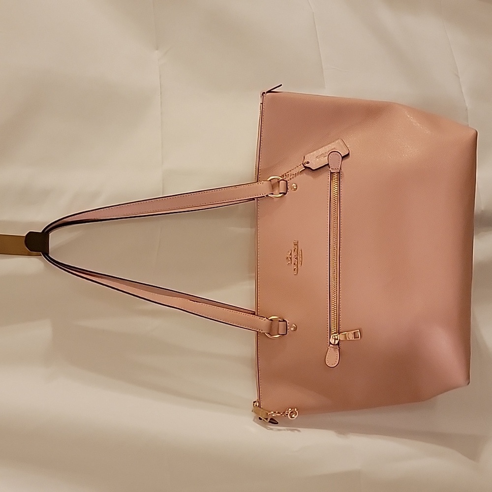 Authentic Coach Gallery Zip Tote Shoulder Bag Purse Pink Leather B2039-9…
